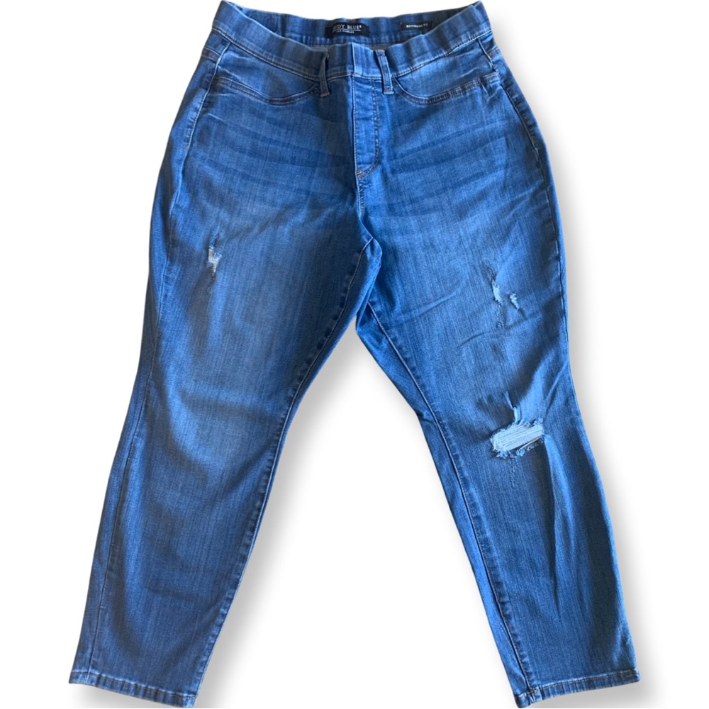 Judy Blue Womens Denim Blue Jeans Boyfriend Fit 16W